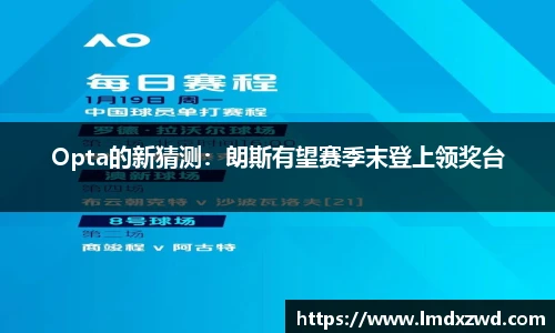 Opta的新猜测：朗斯有望赛季末登上领奖台